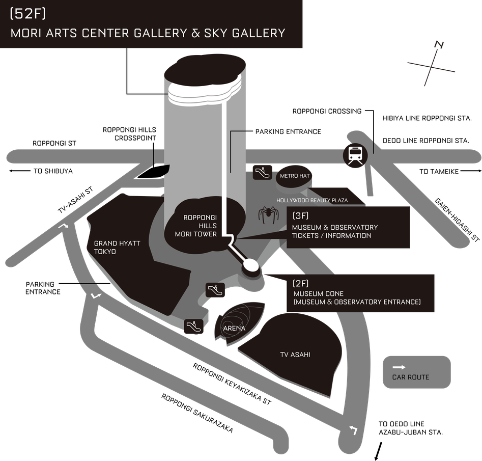 Map of Mori Arts Center Gallery